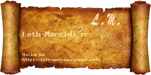 Leth Marcián névjegykártya